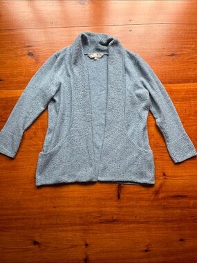 Chloe & Jasmine Open-Front Cardigan - Light Blue Gray